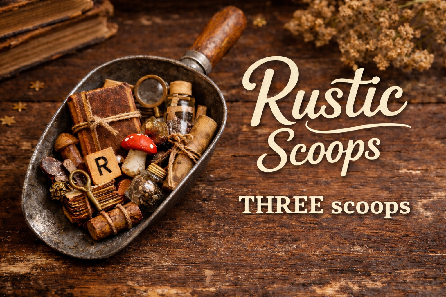 Bookish Rustic Scoops 🤎🥣~ THREE Scoops of fun ~ Includes FREE TikTok video