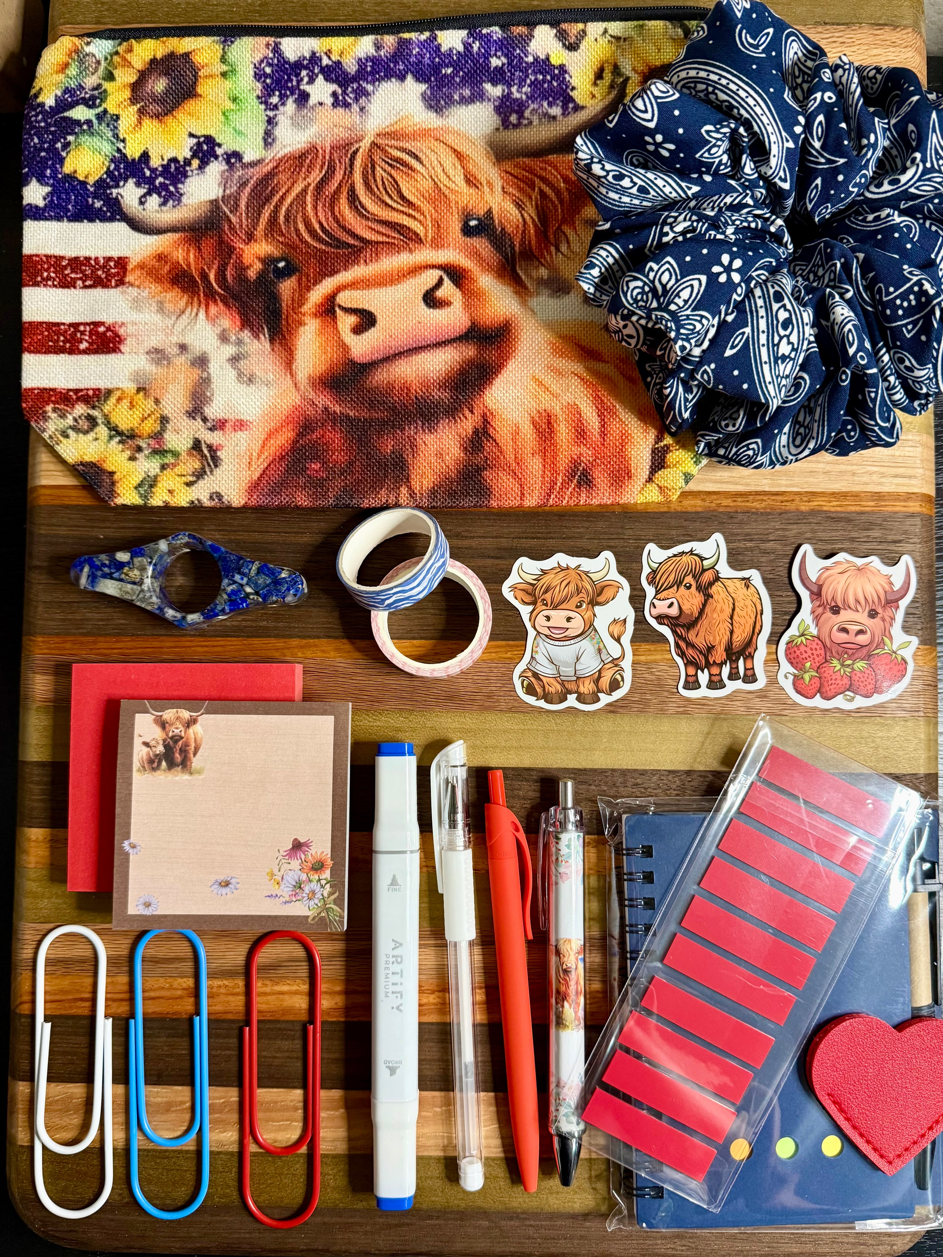 ❤️🤍💙Stars & Stripes Highland Cow Bundle❤️🤍💙