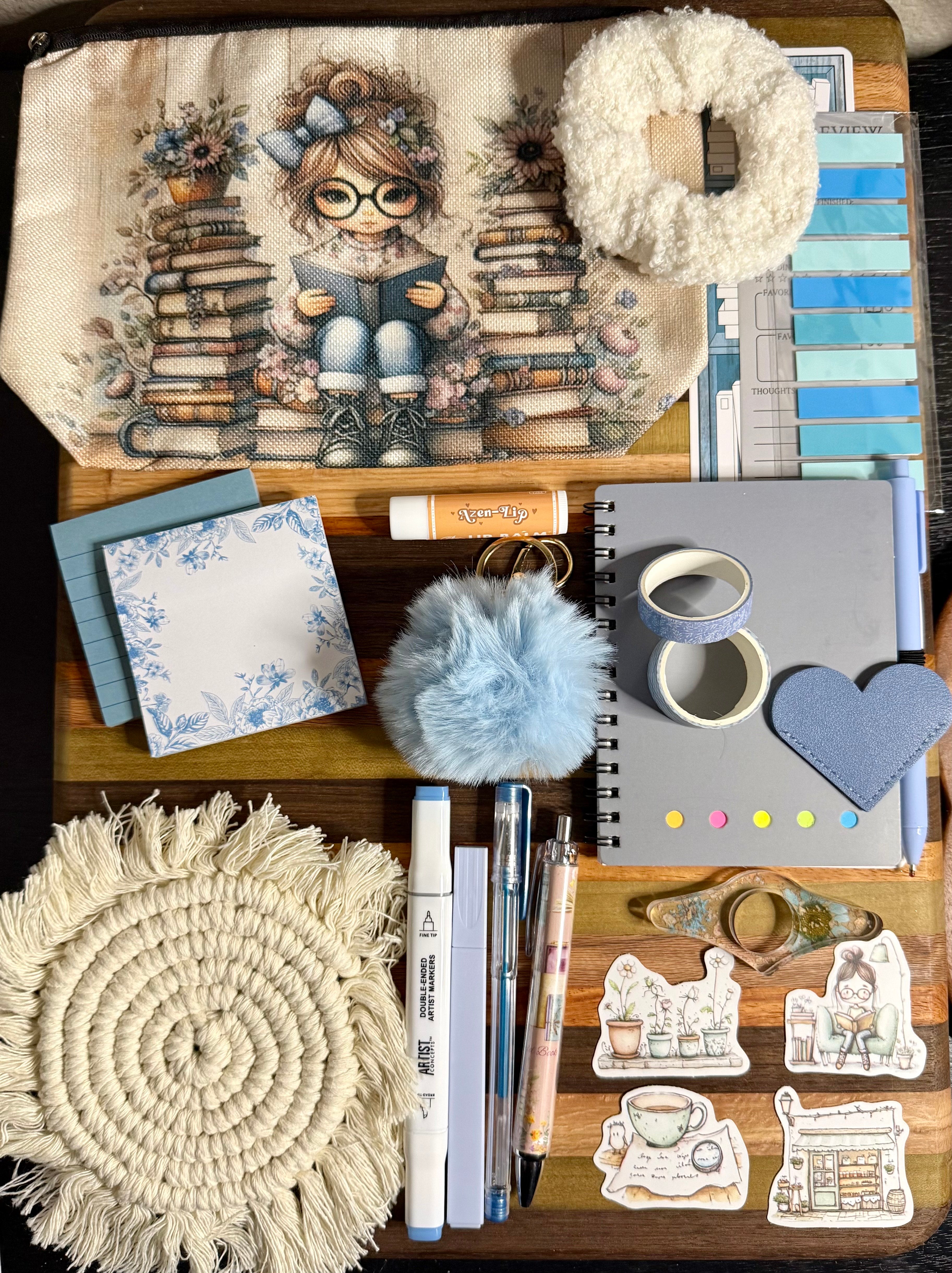 💙🩶Reading Lover Bookish Bundle ~ 2 different colors to choose from