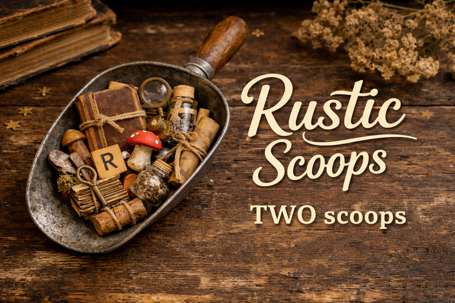 Bookish Rustic Scoops 🤎🥣~ TWO scoops of fun ~ Includes FREE TikTok video